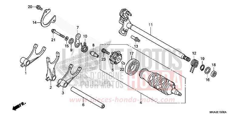 SCHALTTROMMEL (NC750X/XA) von NC750X "Meca" MAT PEARL GLARE WHITE (NHB54) von 2017